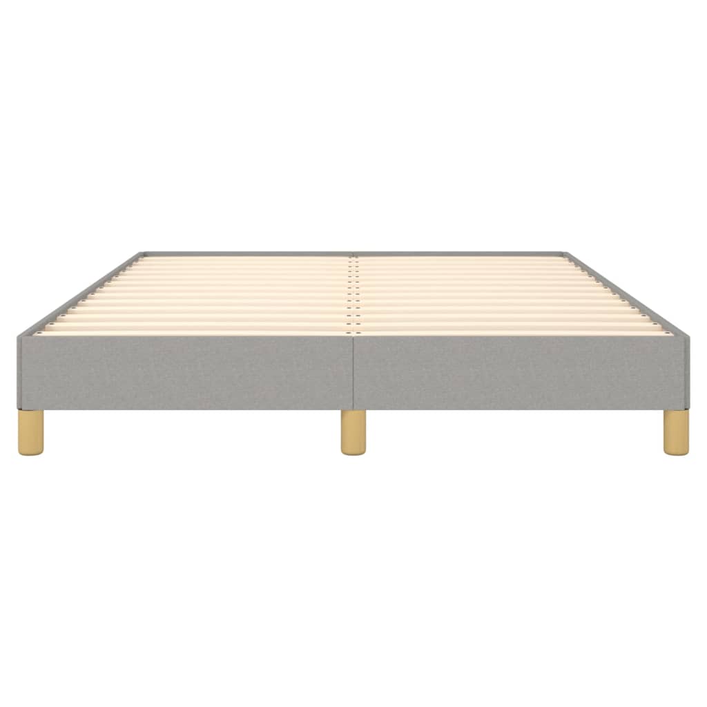 Cadre de lit sans matelas, en tissu, gris clair, pour la chambre, 140 × 200 cm - 5