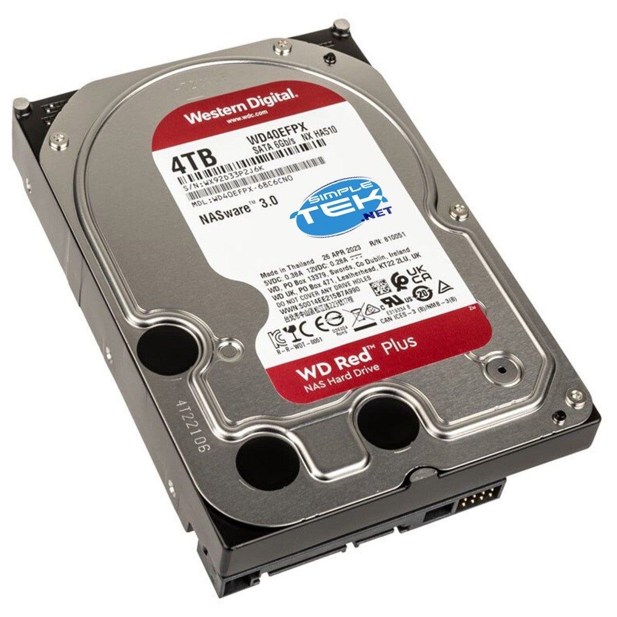 Wd Wd40efpx Red Plus Nas Hard Drive Hdd Disk 4tb 3,5