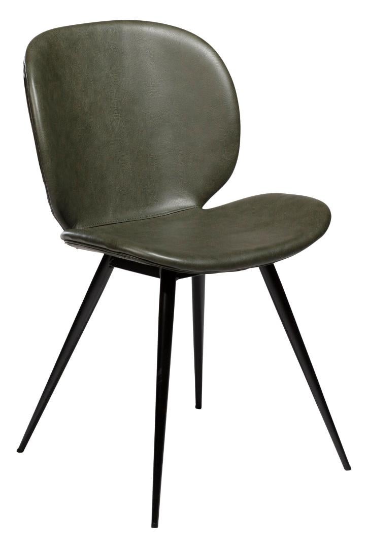 Cloud Dan-Form krzesło stołowe PU skóra sztuczna zielonkawa.