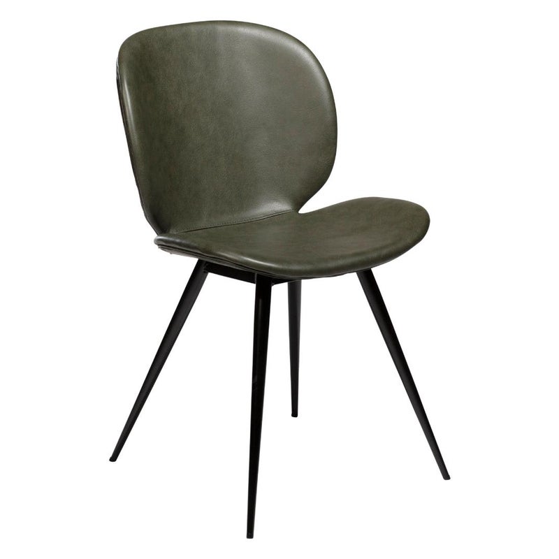 Cloud Dan-Form krzesło stołowe PU skóra sztuczna zielonkawa.