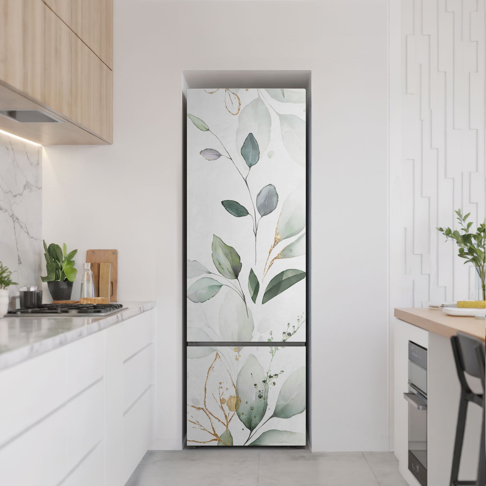 Vinilo Adhesivo Para Frigorífico Piedras De Rio - Decoración Elegante 185x70cm - Pegatina Resistente De Fácil Aplicación