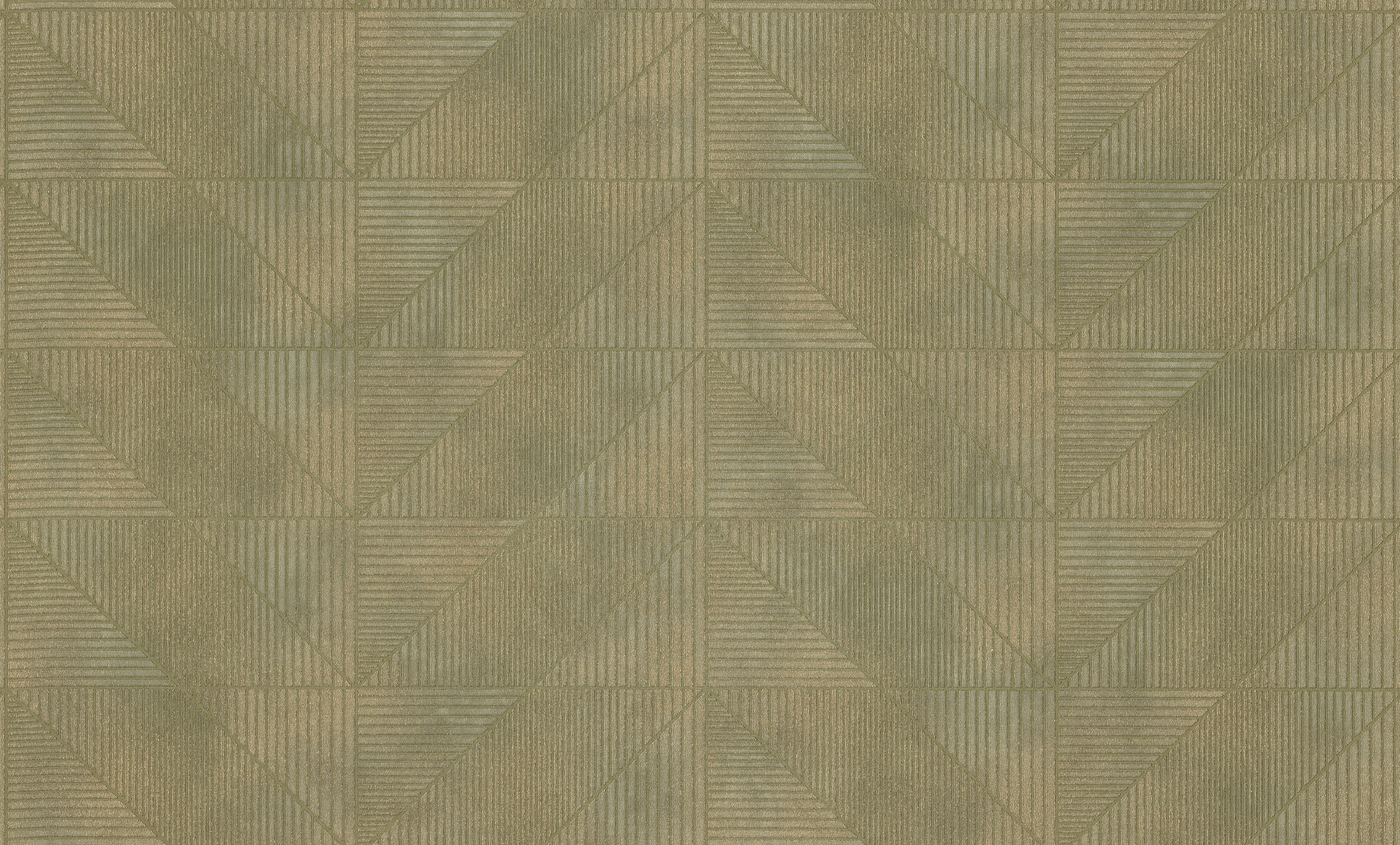 Papel pintado rasch 975239 - papel pintado no tejido con motivos geométricos en verde y dorado