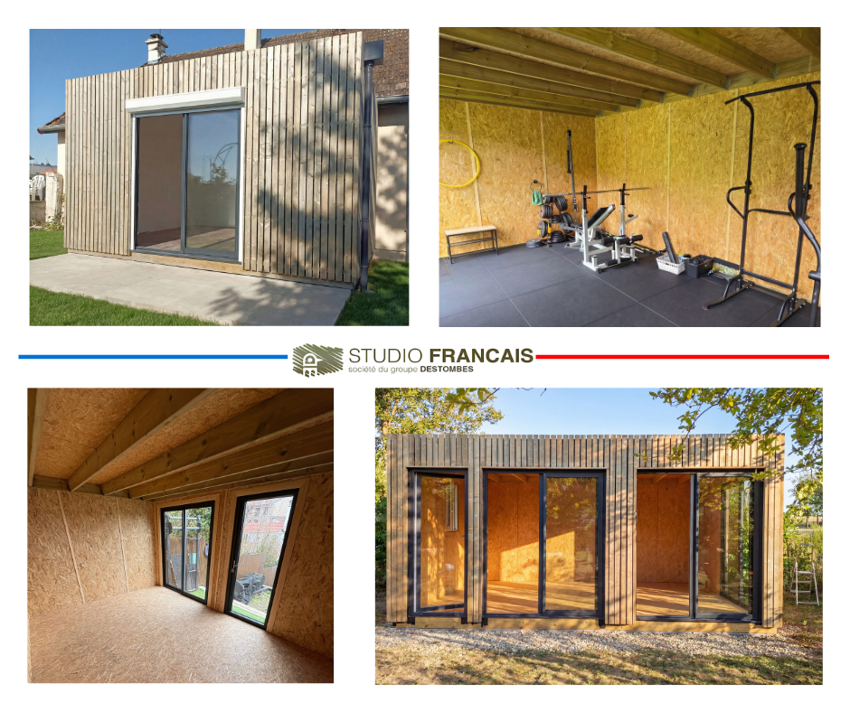 Extension maison en bois en bois 5,5 x 3,5 x 2,7 m - 7