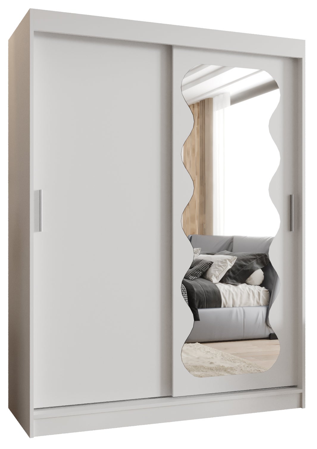 Szafa przesuwna garderoba SPOTI 150 x 62 x 200 cm Biały - Abiks Meble