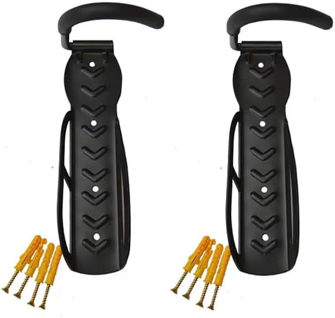 Lot De 2 Crochets Muraux Pour Vélo - Support Garage Heavy Duty, Charge Max 30kg