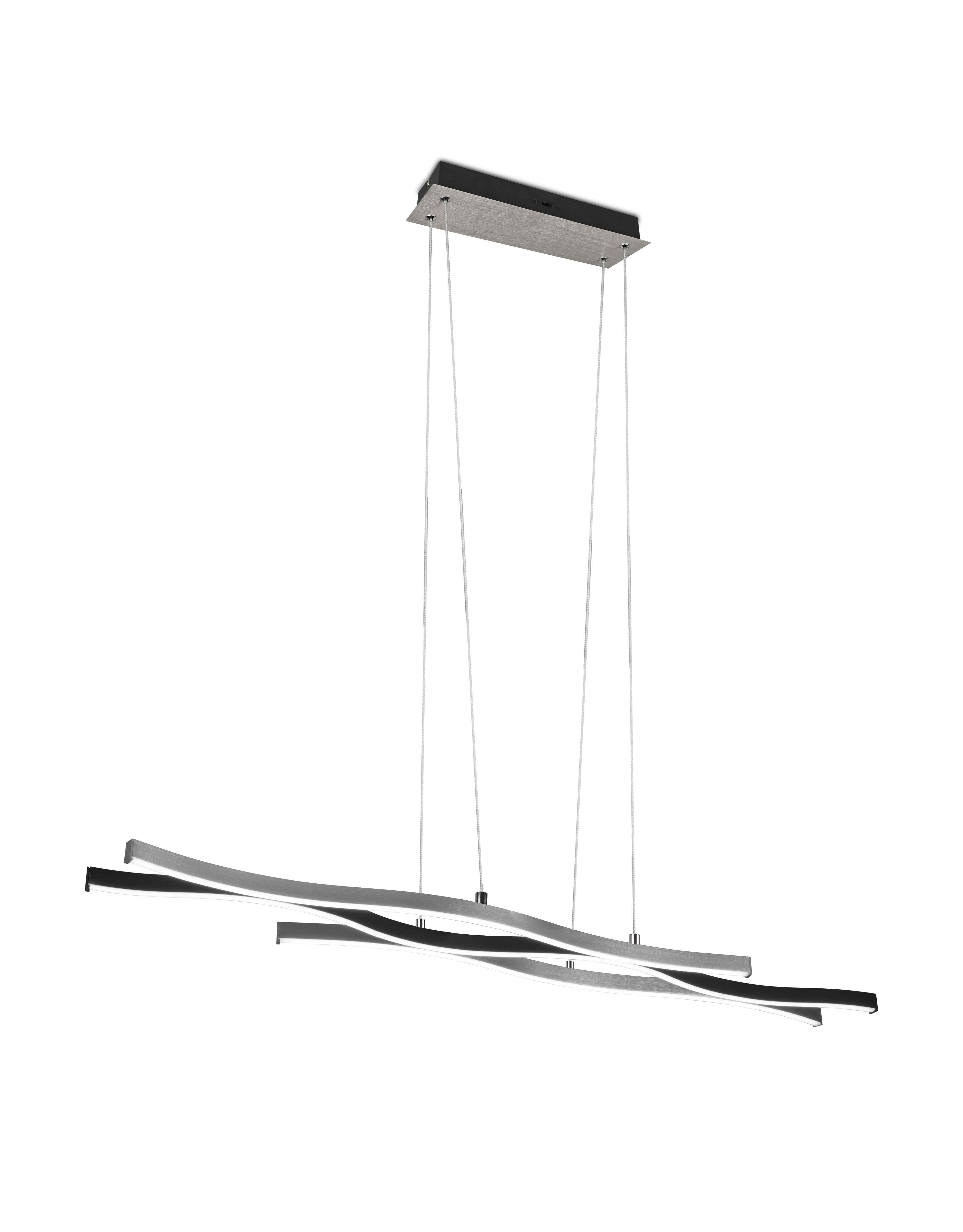Lampa wisząca LED BLAZE 35W Odcienie bieli 4300lm metal srebrno-czarna-biała wym:150x107,5x15,5cm IP20 Trio