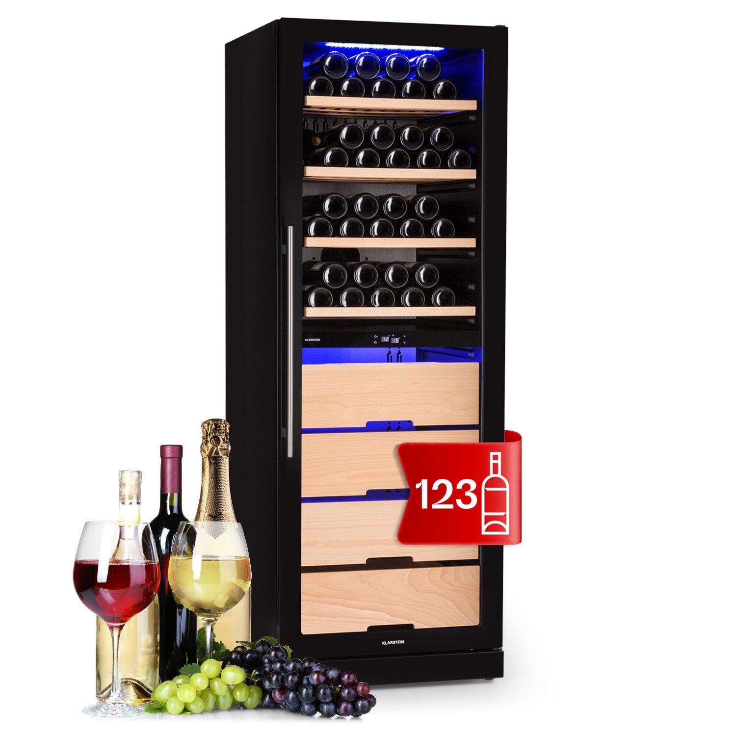 Klarstein Cave a Vin, Réfrigérateur à Vin ,Porte en Verre, Cave à Vin — free download