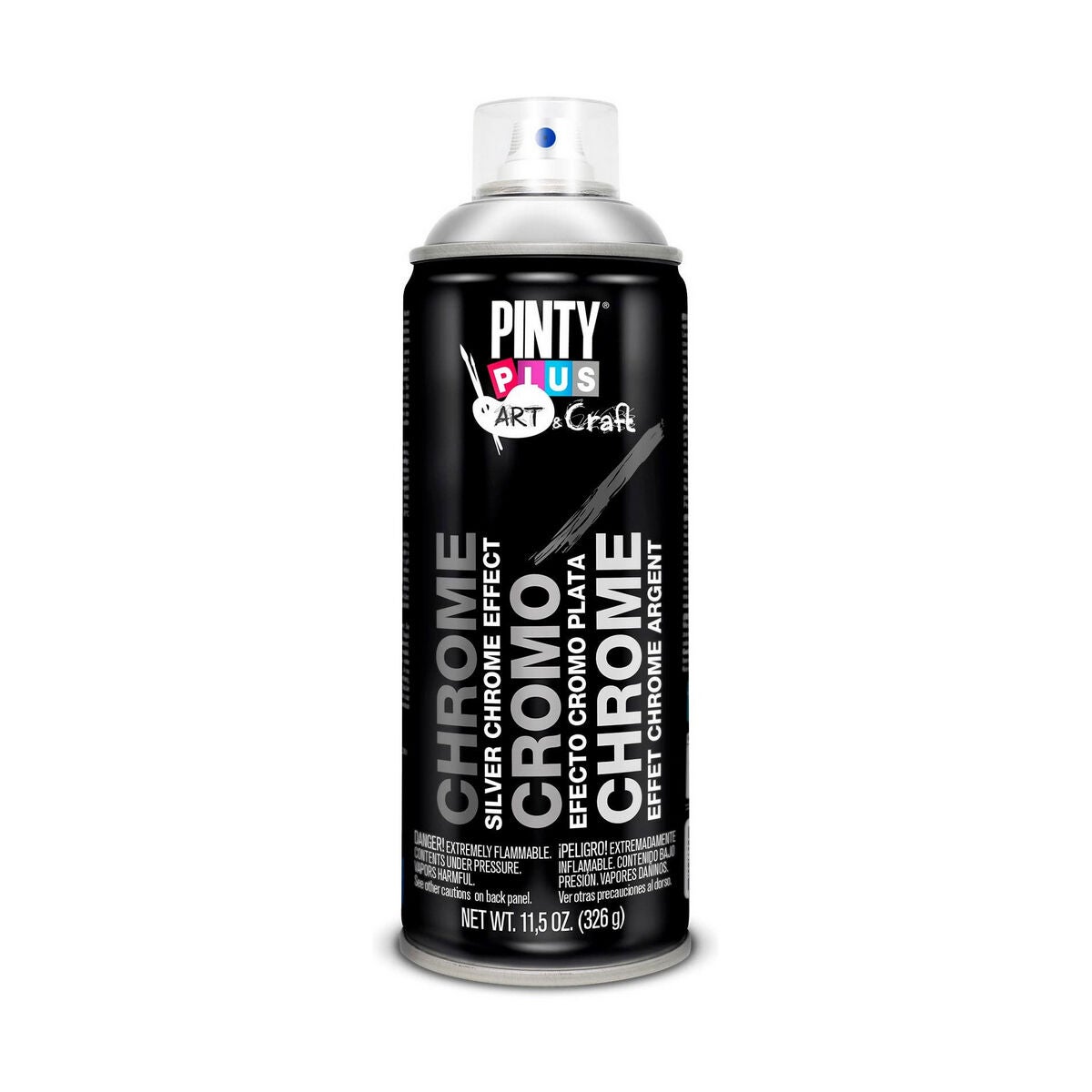Dekoracyjny efekt chromu w sprayu Pintyplus Chrome Silver srebrny 400ml