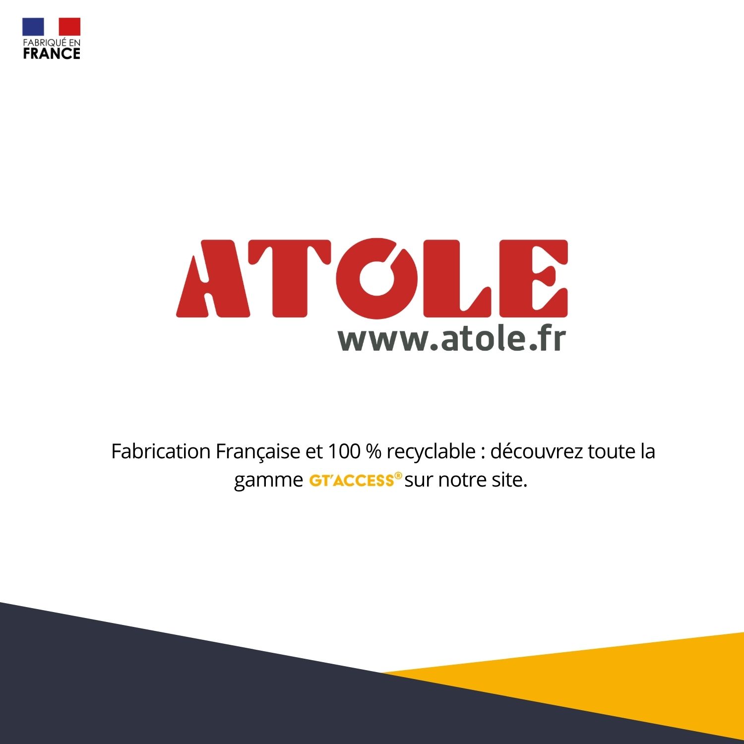 Trappes de visite grand format en acier blanc - Dimensions de passage : 1000 x 1000 mm - ATOLE - 9