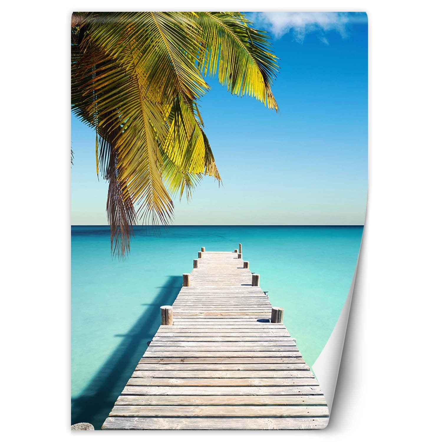Fototapeta, Pomost palmy tropikalny ocean 100x140