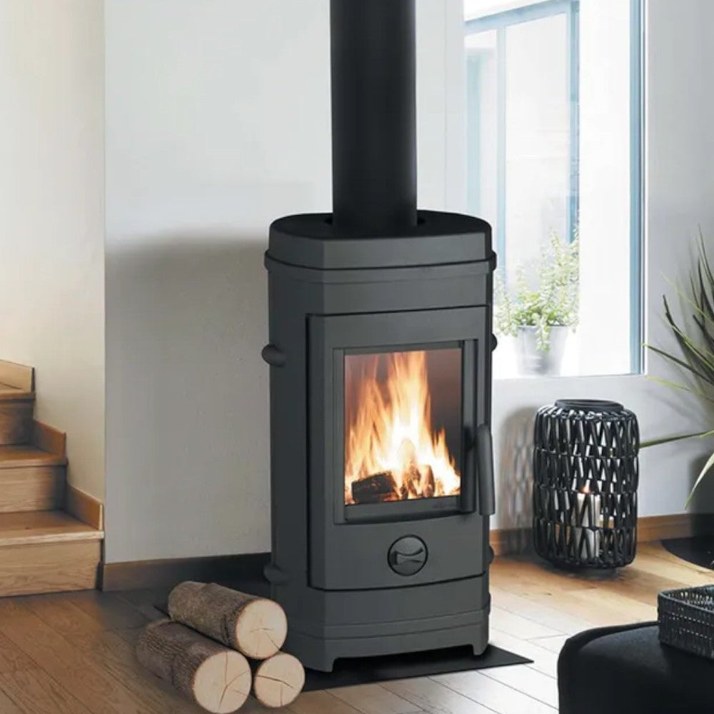 Pedana Salvapavimento Per Stufe A Legna E Pellet - Ø 89 Cm, Ferro Battuto, Made In Italy - Foto 8