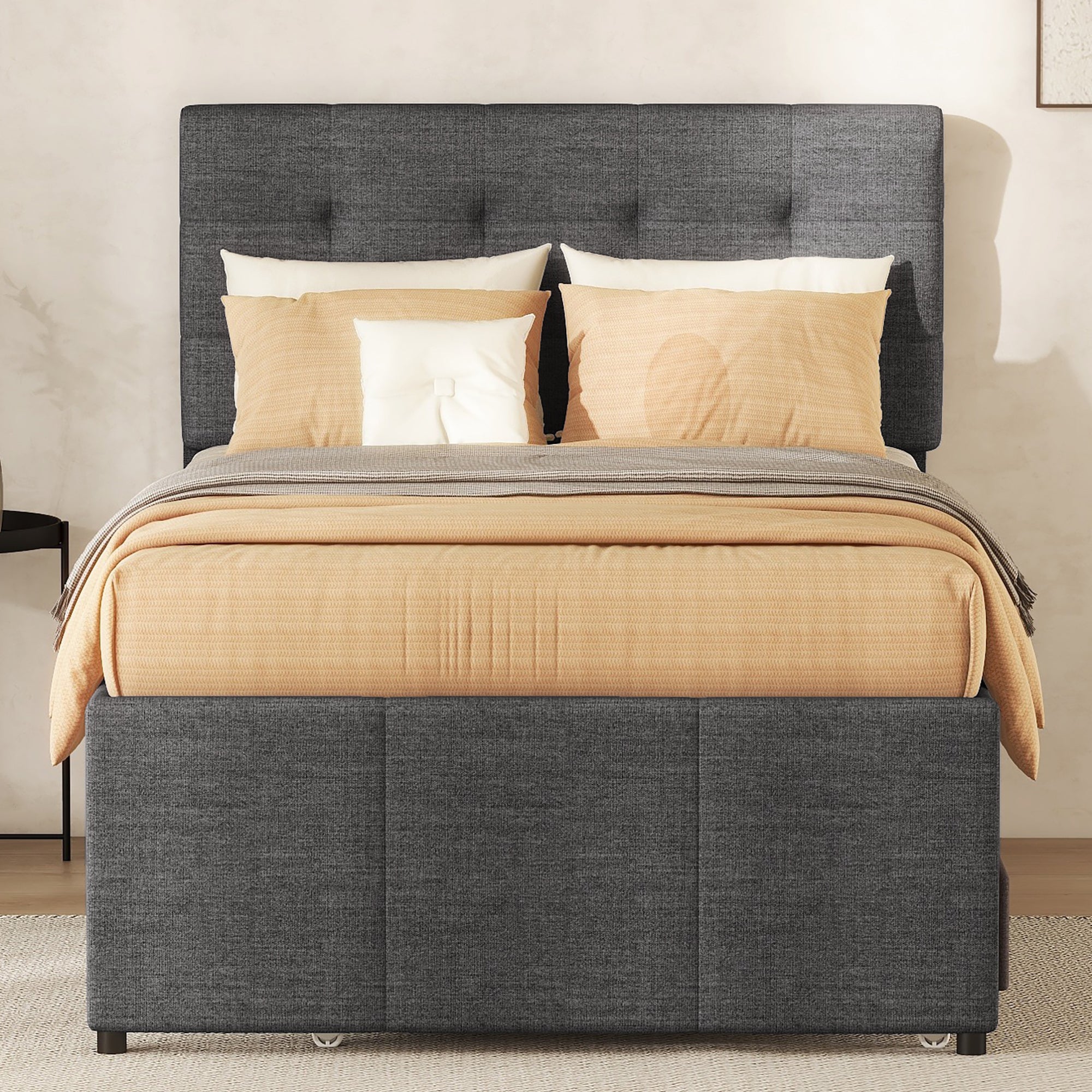 Degrees Home Drap-housse 160x190 Cm Beige - Microfibre Brossée - Épaisseur Matelas Jusqu'à 33 Cm - Collection