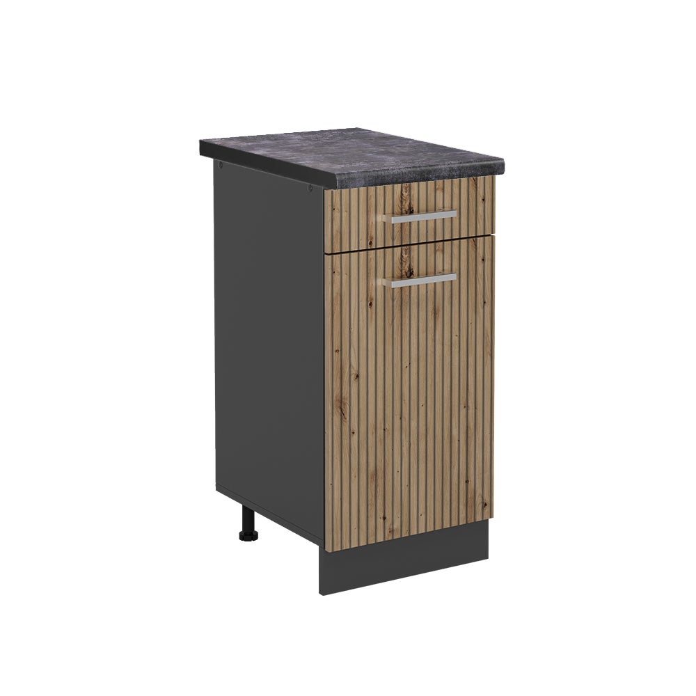 Vicco Szafka dolna do kuchni R-Line, Dąb rzemieślniczy, 40 cm , BP Antracyt