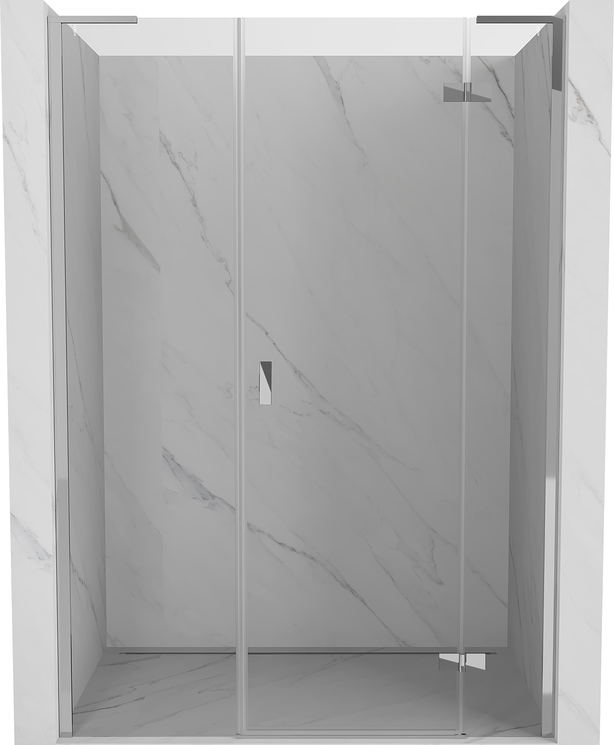 Mexen Mist-H L drzwi prysznicowe uchylne prawe 155 cm, transparent, chrom - 8A5L-155-001-01-00-P