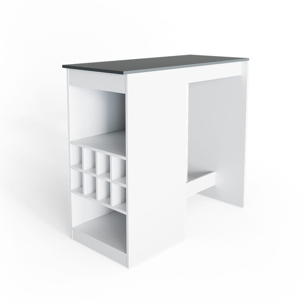 Vicco Set De Table De Bar Ross, Blanc/anthracite, 115x50cm Avec 2 Tabourets De Bar 93129307 Vicco Set De Table De Bar Ross, Blanc/anthracite, 115x50cm Avec 2 Tabourets De Bar 93129307