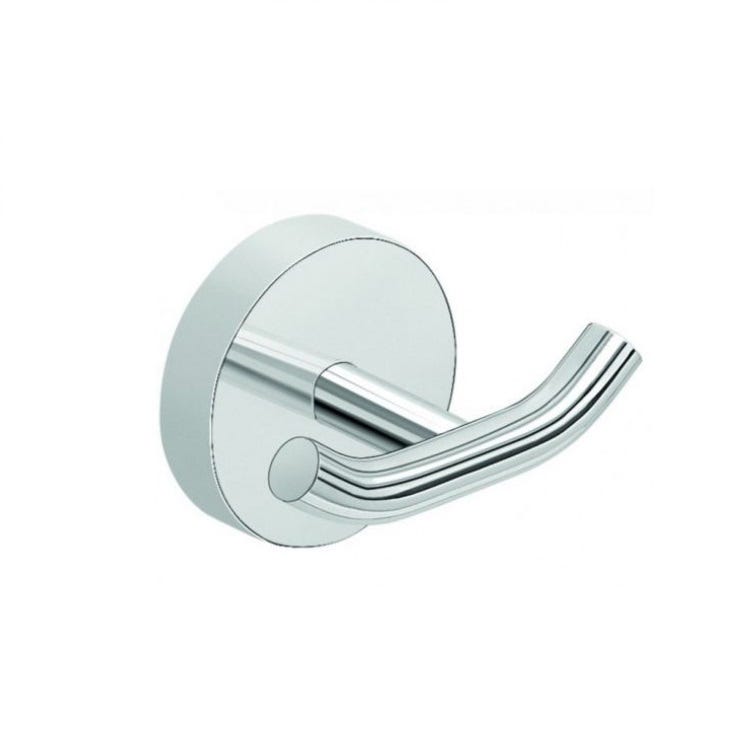 Crochet double pour serviettes ou peignoir fixation murale | Sparta - 3