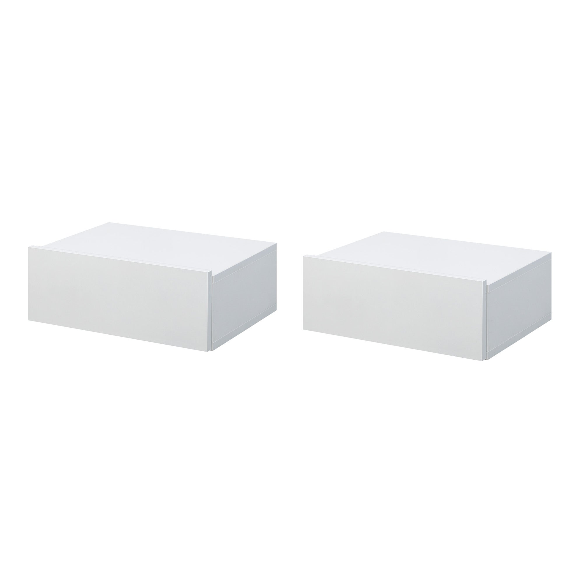 Homcom  Mesitas De Noche Flotantes Con 1 Cajón 40X30x15 Cm Blanco , Leroy Merlin
