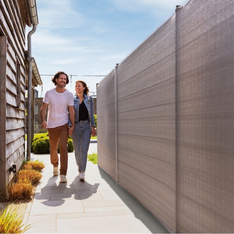 Brise vue 220 g/m² occultation élevée H2m00 x L 10m Taupe - 2