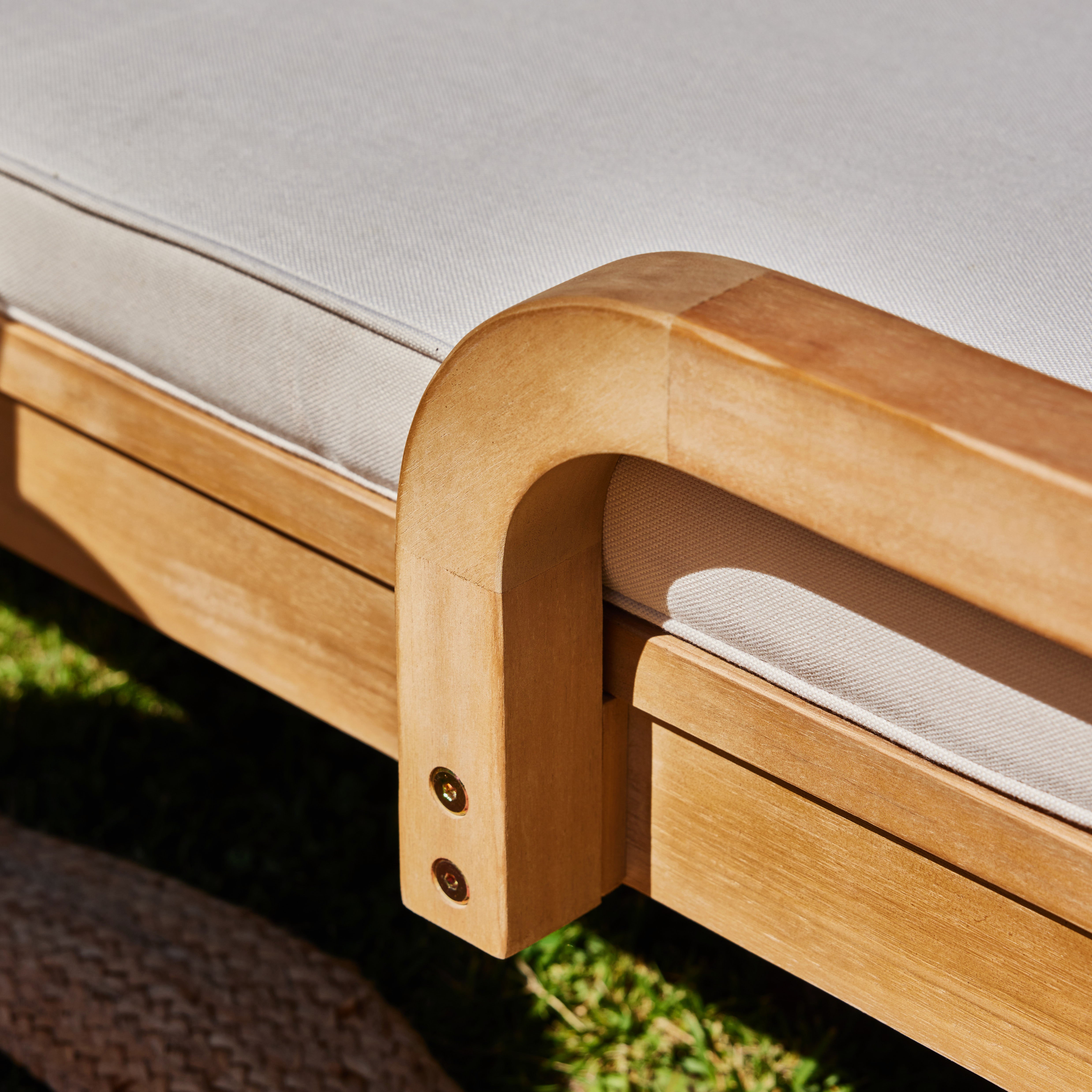 Pack de 2 chaises longues avec coussin et roulettes - Siena - 7