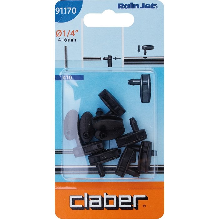 Jeu de 10 bouchons réparateurs pour arrosage - Claber - 1/2' ou 1/4' - 2