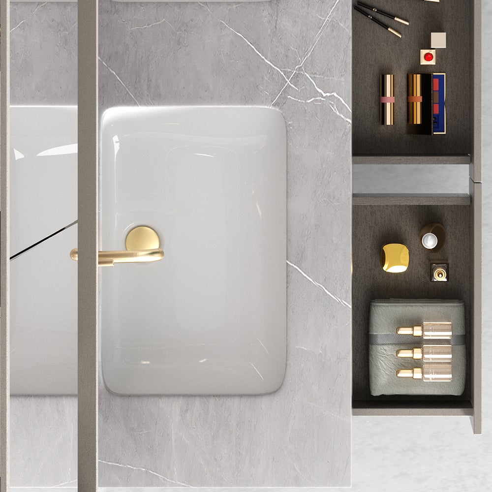 Meuble de salle de bain Beige Madras - 118 cm - 4