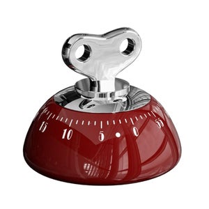 Sveglia Timer Da Cucina Retro Rosso - Meccanico, Magnetico Per Frigo, Senza Batterie - 2