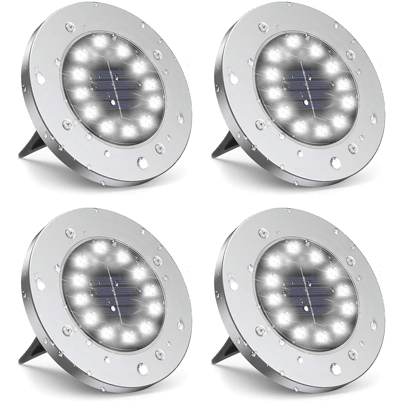 Wbijane w ziemię lampy solarne z diodami LED wodoszczelne wbudowane lampy solarne lampy solarne do ogrodu na taras trawnik światło białe sztuki