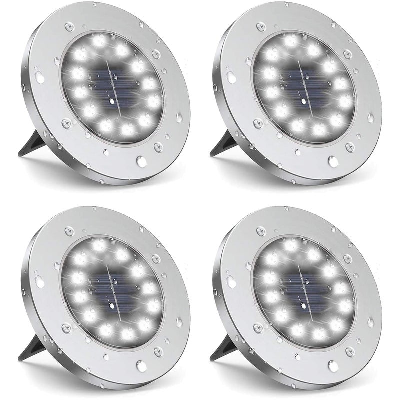 Wbijane w ziemię lampy solarne z diodami LED wodoszczelne wbudowane lampy solarne lampy solarne do ogrodu na taras trawnik światło białe sztuki