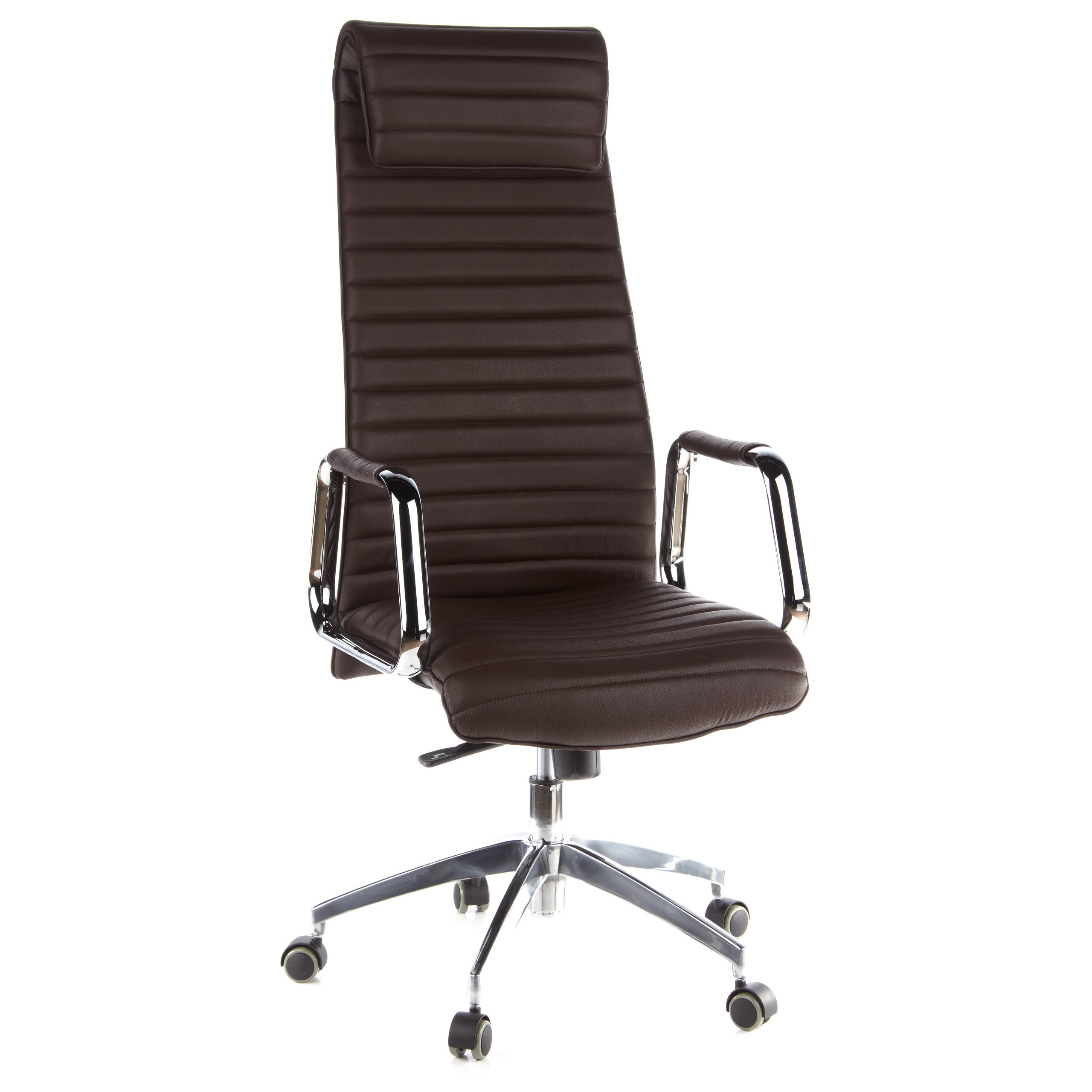 Krzesło biurowe / krzesło wykonawcze ASPERA 20 skóra nappa brąz hjh OFFICE
