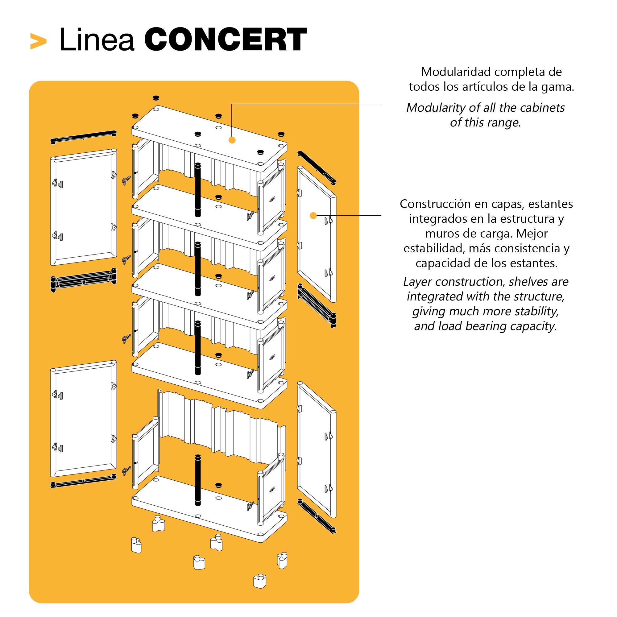 Armadio portascope da esterno con ripiani. Armadietto multiuso da giardino in resina, misure h172x50x39 cm. - 4
