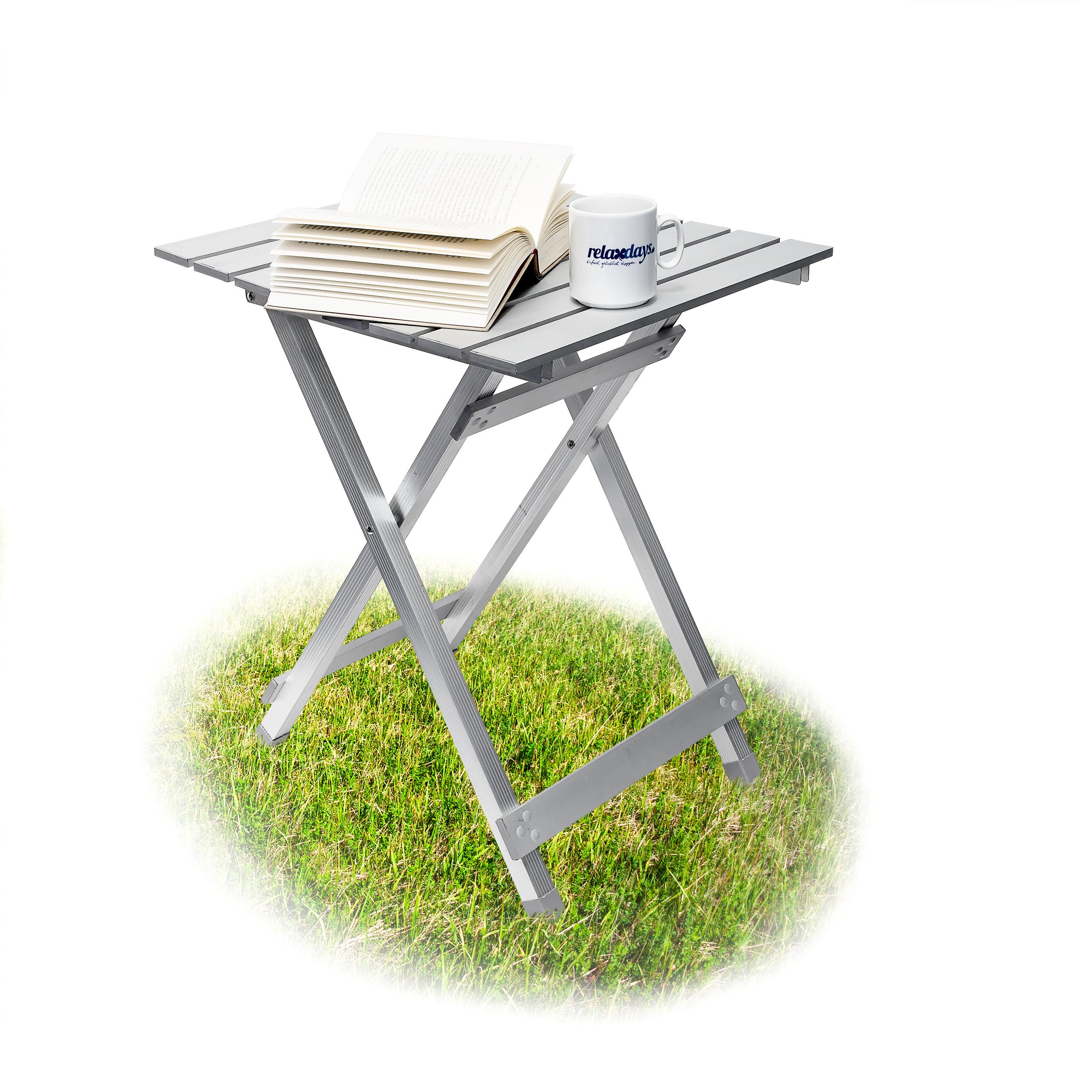 Relaxdays table de jardin pliante, 74x121,5x61 cm, plastique et acier Relaxdays table de jardin pliante, 74x121,5x61 cm, plastique et acier