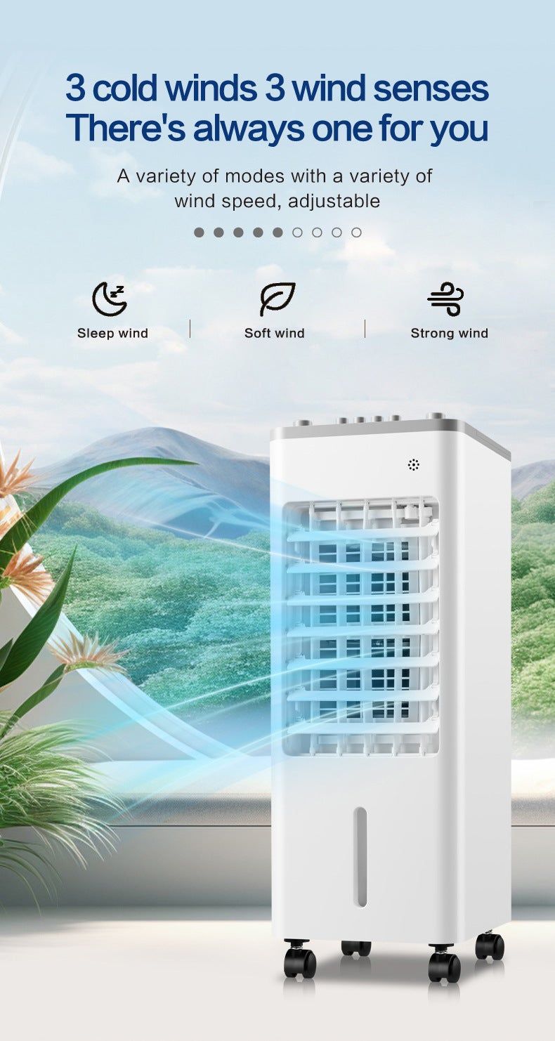 Refroidisseur d'air évaporatif portable - ventilateur, équipé d'une poche de glace et d'une télécommande,Climatiseur mobile - 9