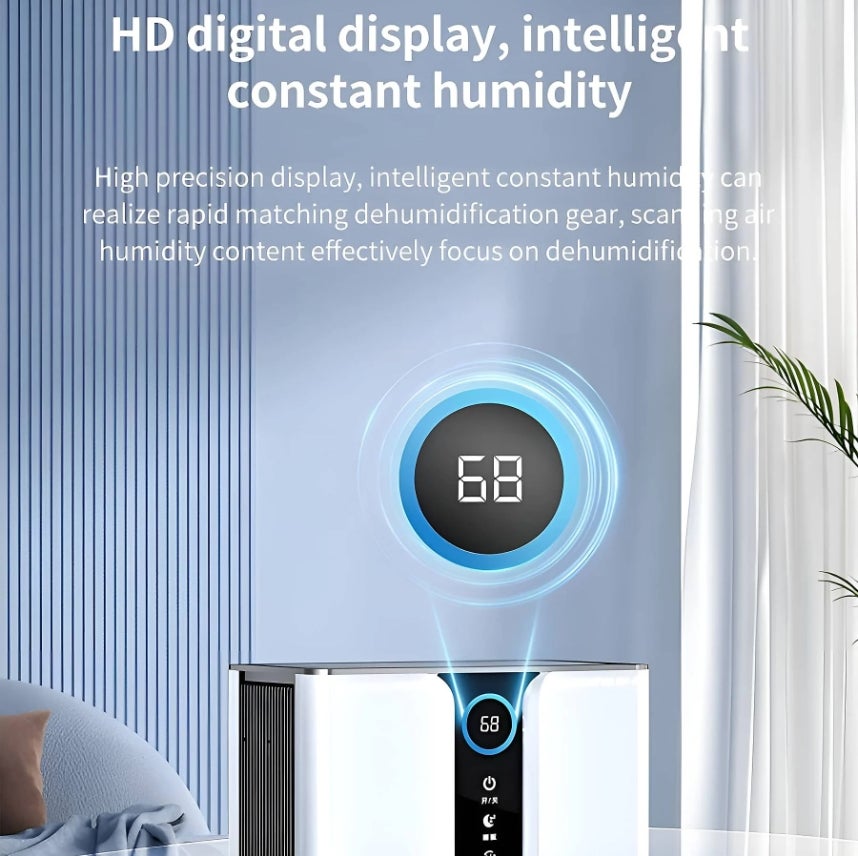 Deshumidificador de Alto Rendimiento con Pantalla Digital y Tecnología IA – Silencioso, Eficaz, para Estancias de hasta 20 m² - 3