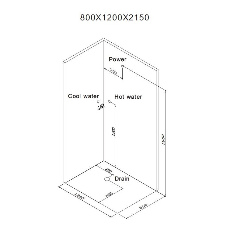 Bagno Italia Cabina doccia idromassaggio box semicircolare 6 getti multifunzione 120x80 cm con vasca e bluetooth - 3