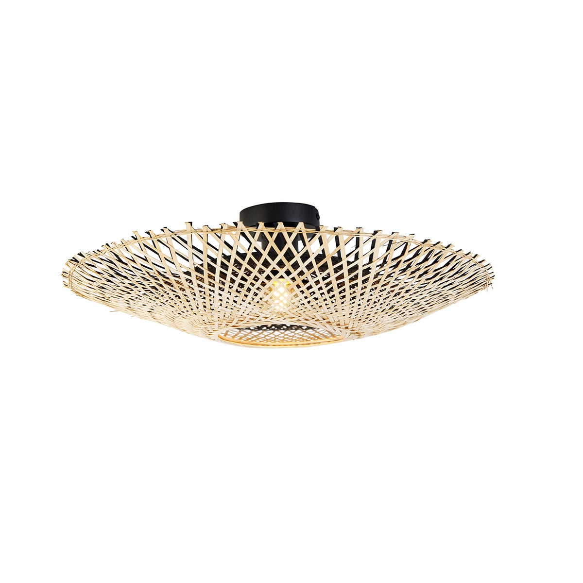 Orientalna lampa sufitowa z bambusa 50 cm - Rina