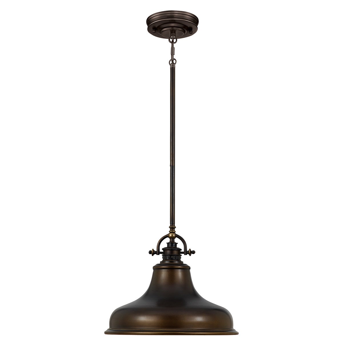 Lampa wisząca Emery brąz palladiański 1xE27x60W industrialna wym: 28 x 34 x 34 cm metal Quoizel