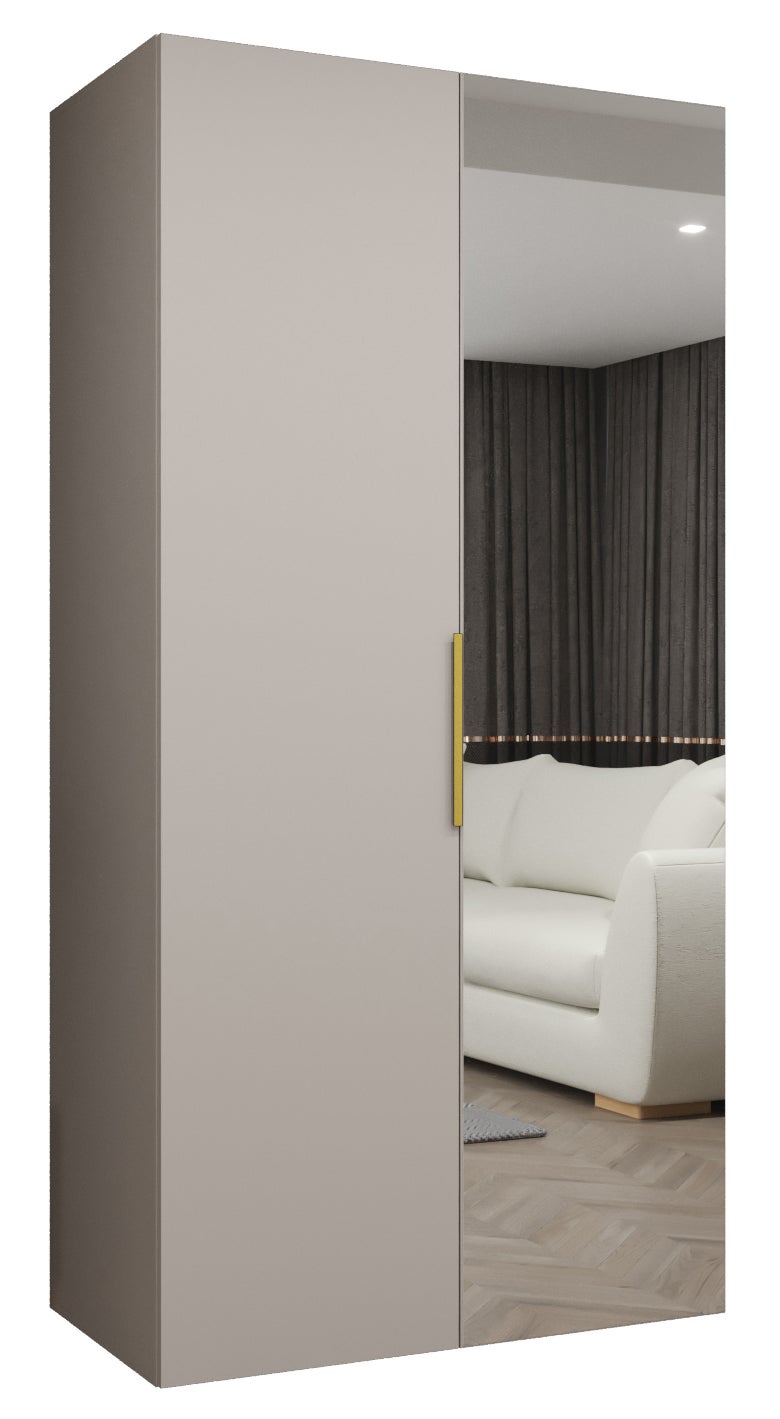 Szafa uchylna otwierana Marbella 2 100 x 52 x 202 cm kaszmir + u. złoty Abiks Meble