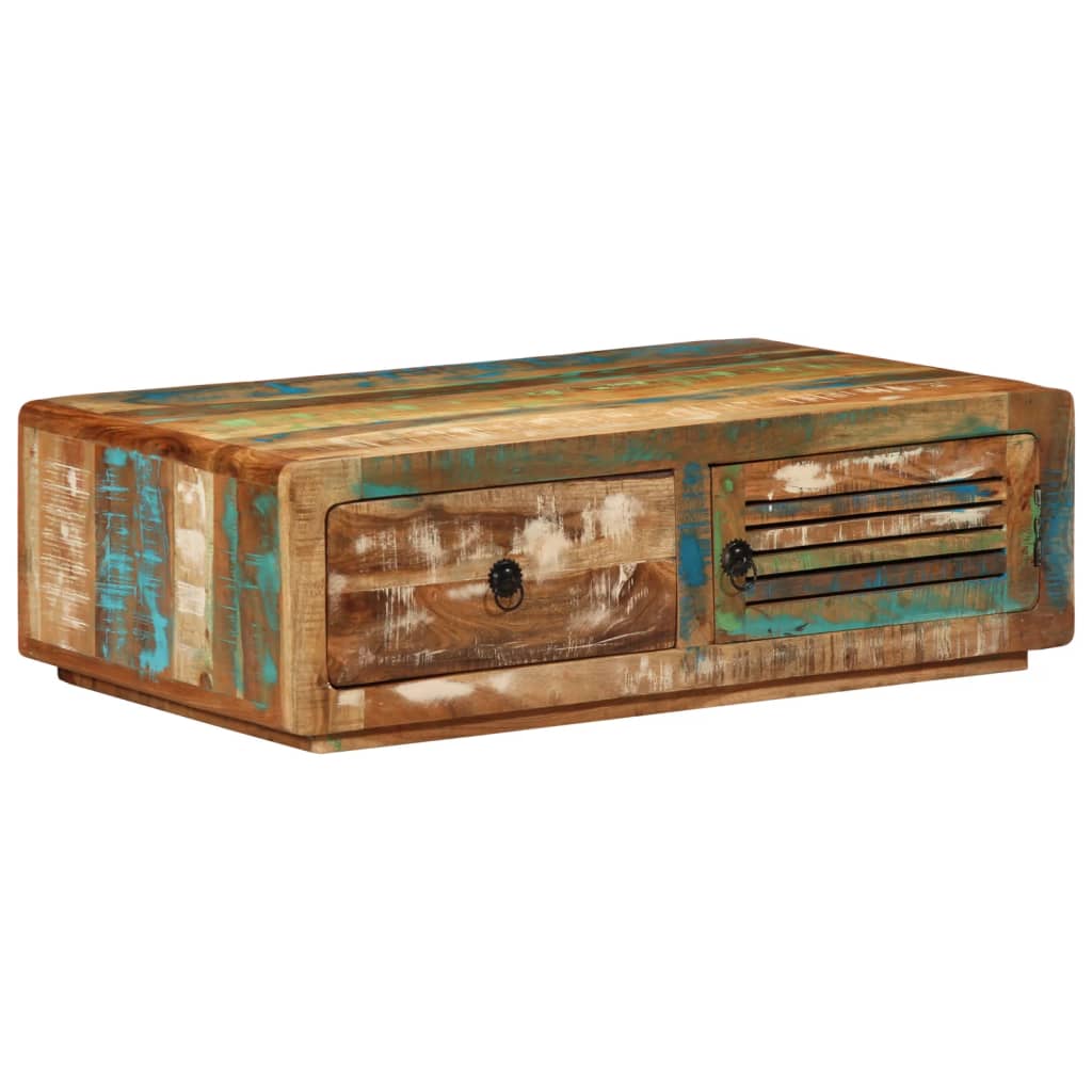 Vidaxl Mesa De Centro De Madera Maciza Reciclada 89X55x29 Cm , Leroy Merlin