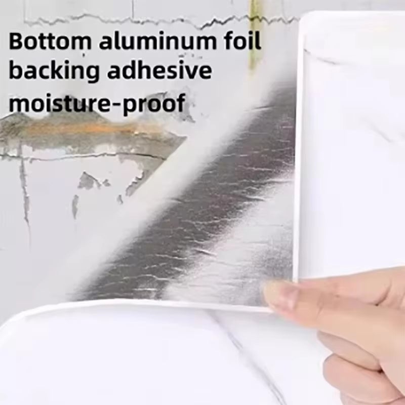 Azulejos autoadhesivos de pared con efecto mármol, 3 rollos, 40 cm x 3 m, para decoración de interiores, baños y cocinas. - 6