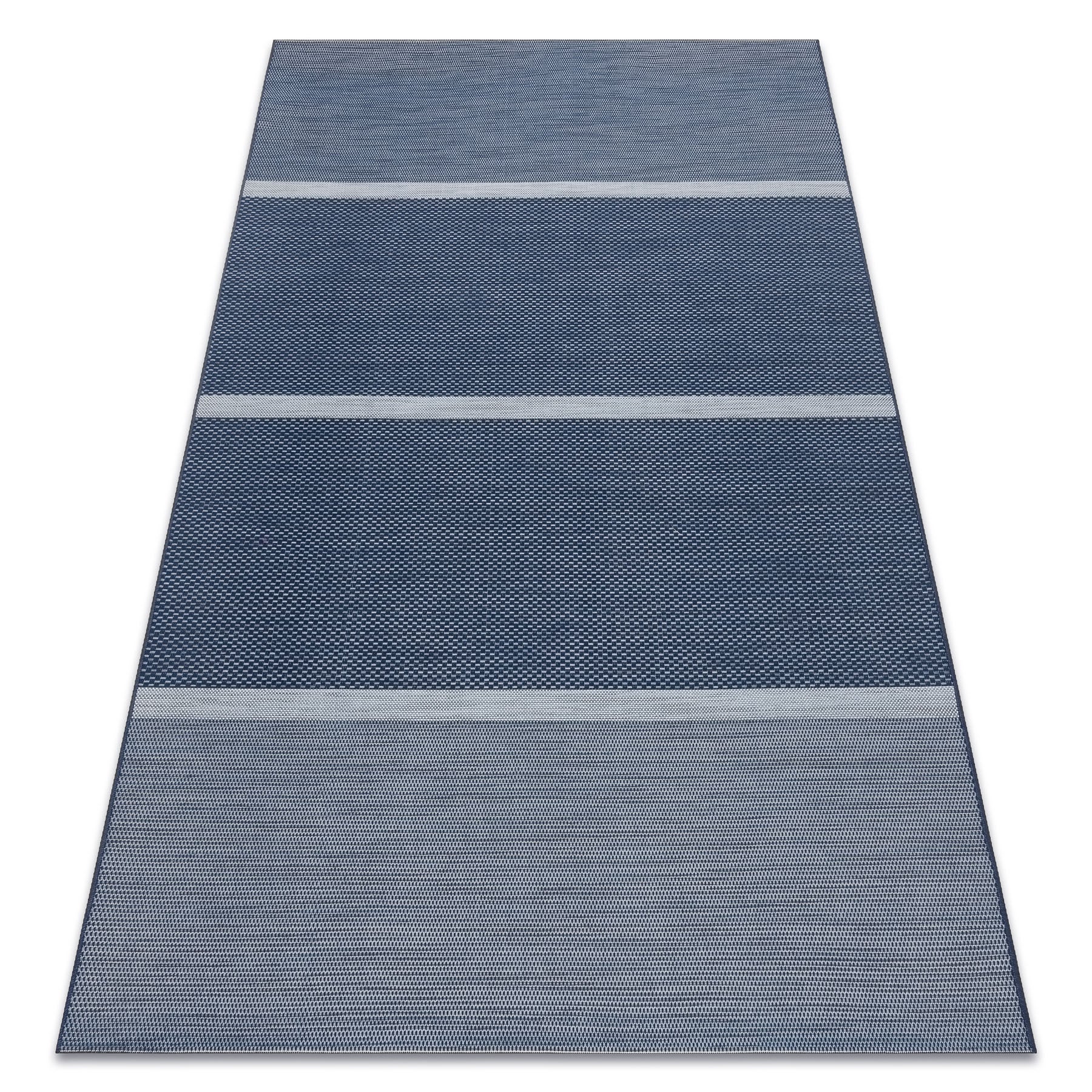 Dywan SZNURKOWY SIZAL COLOR 47011/309 Pasy Niebieski 140x200 cm