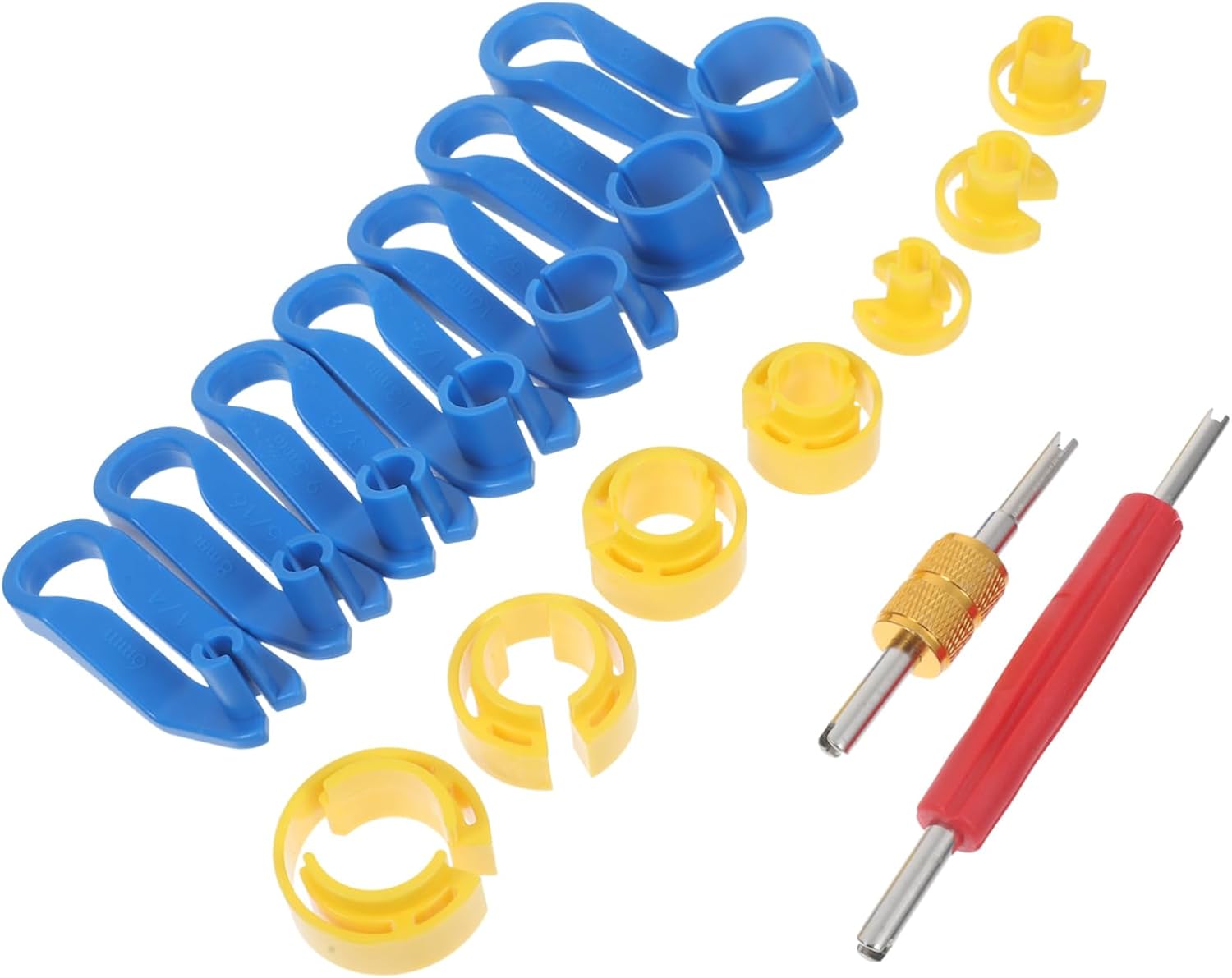 Set di 16 strumenti per scollegare il tubo del carburante, 1/4 5/16 3/8