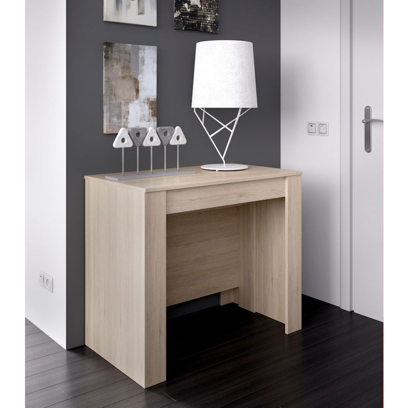 Stół konsola rozkładany ONEGA - dla 10 osób - 4 wkładki - Kolory: Dębowy