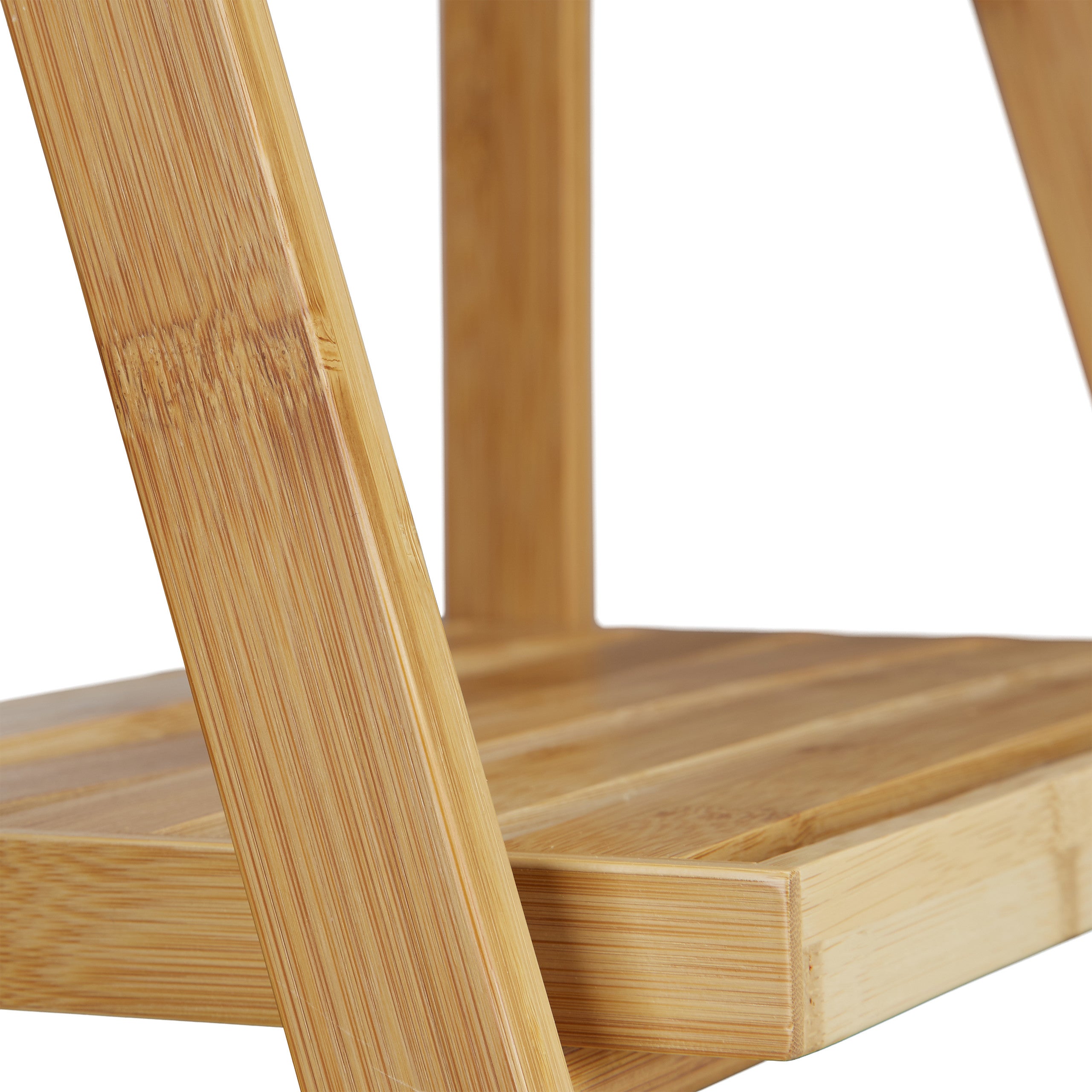 Escalier étagère pour fleurs bambou 3 étages pliant rangement plantes HxlxP: 99 x 45 x 32 cm, nature, Relaxdays - 8