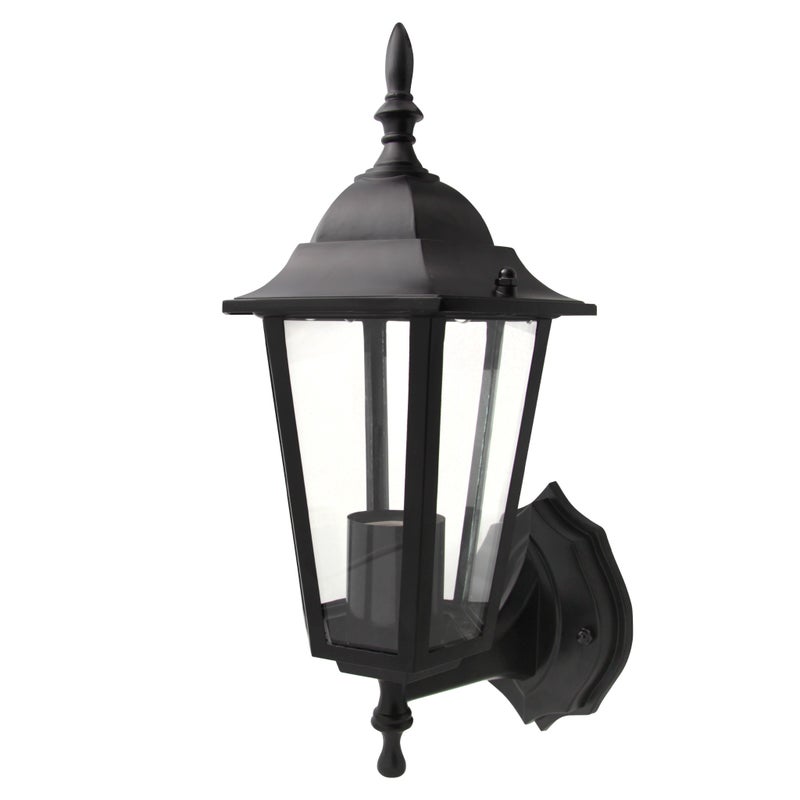 Lampa ogrodowa E27 LED Victoria naścienna góra IP44 elewacyjna zewnętrzna czarna MasterLED