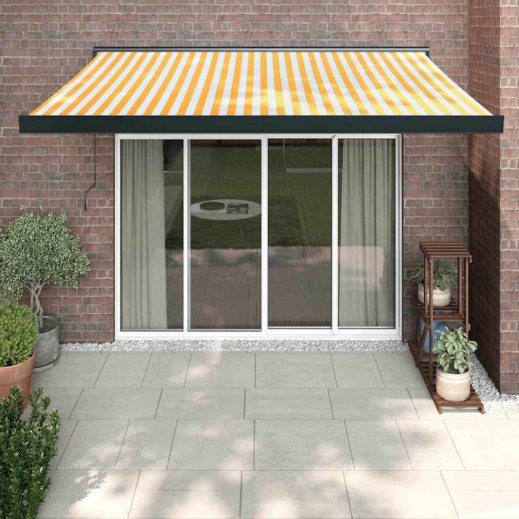 Telo Sostitutivo Per Tenda Da Sole Retrattile In Poliestere Con Protezione UV – Grigio 138/350cm – Resistente E Facile Da Installare