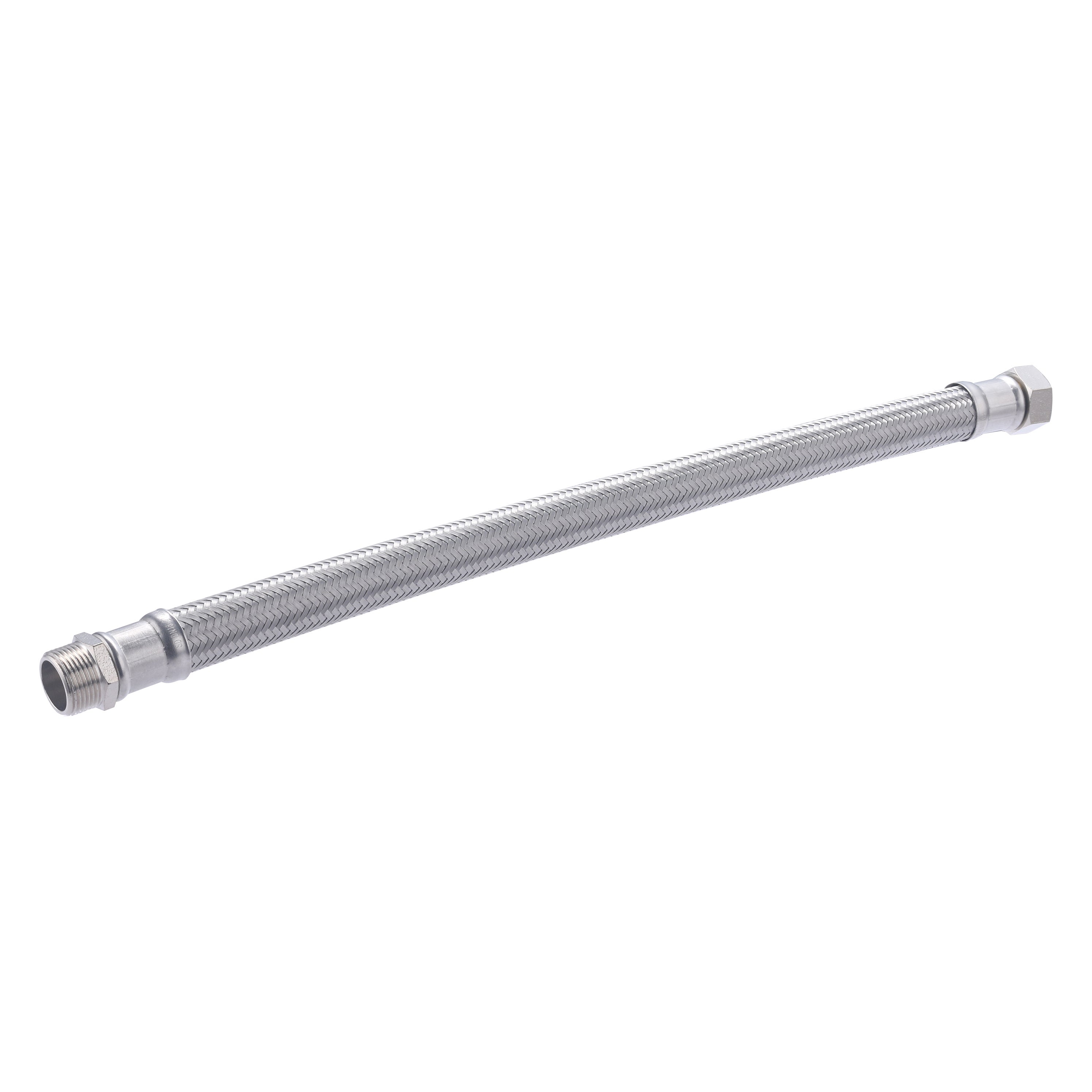 Flexible de acero inoxidable macho 1/2 - hembra 3/4 Longitud 40 centímetros Diámetro interior 13 mm QUICK PLOMBERIE - 2