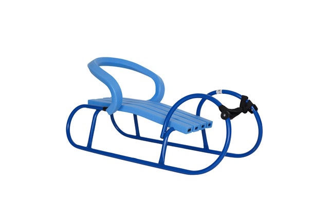 Sanki dla dzieci z pianki Baranek Niebiesko-niebieskie z oparciem Corciano
