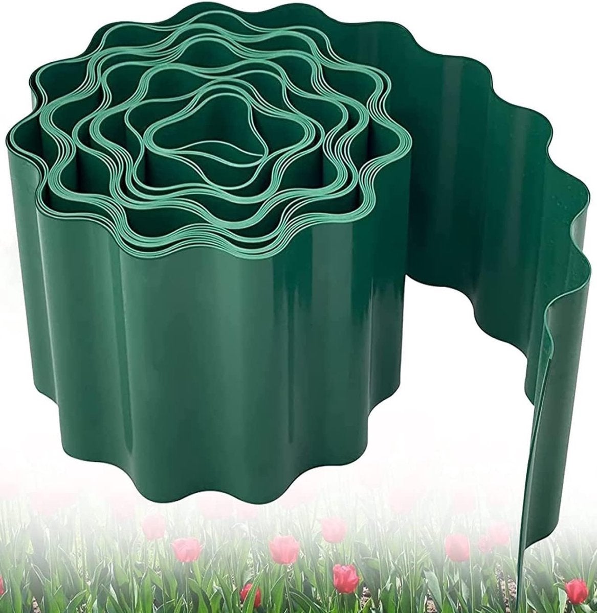 Borduri de grădină din plastic, 9 m x 15 cm, Borduri de grădină flexibile, Pentru margini de grădină, paturi de flori și bricolaj în aer liber