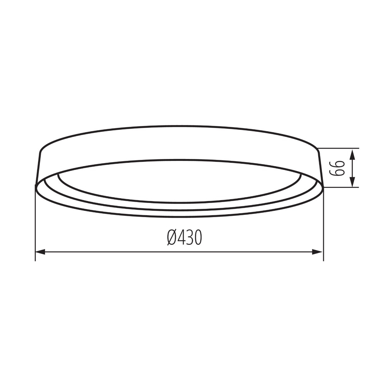 Plafon okrągły NIFU LED 17.8W Neutralna biel 1280lm biało-czarny wym:6,6x43x43cm IP20 Kanlux - 5