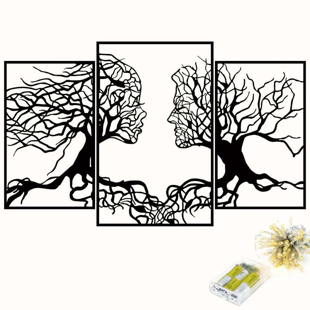 Accesoriu decorativ TREE PERSON 499, negru, metal, 71x116 cm
